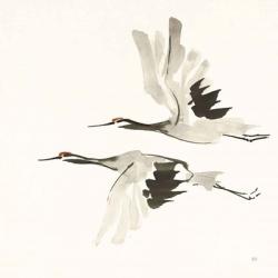 Zen Cranes I Warm | Obraz na stenu