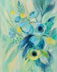 Elegant Blue Floral II | Obraz na stenu