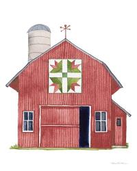 Life on the Farm Barn Element I Dark Red | Obraz na stenu
