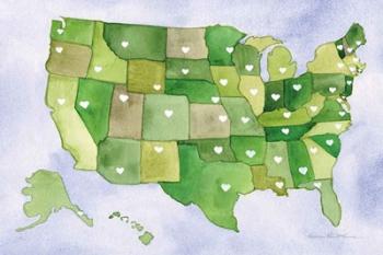 USA Capital Map | Obraz na stenu