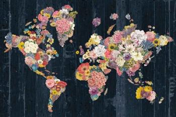 Botanical Floral Map | Obraz na stenu