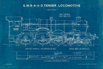 Locomotive Blueprint I | Obraz na stenu