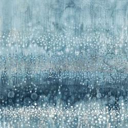 Rain Abstract III Blue Silver | Obraz na stenu