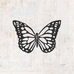 Butterfly Stamp BW | Obraz na stenu