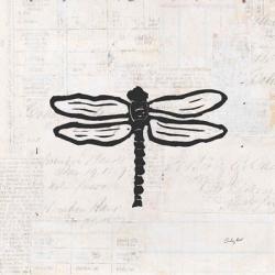 Dragonfly Stamp BW | Obraz na stenu