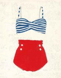 Retro Swimwear IV Newsprint | Obraz na stenu