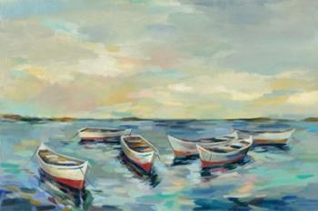 Coastal View of Boats | Obraz na stenu