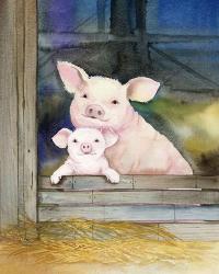 Farm Family Pigs | Obraz na stenu