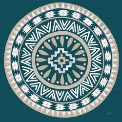 Lovely Llamas Mandala II Blue Green | Obraz na stenu