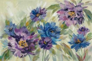 Bold Blue and Lavender Flowers | Obraz na stenu