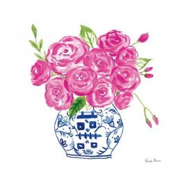 Chinoiserie Roses on White II | Obraz na stenu
