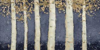 Magnificent Birch Grove Indigo Crop | Obraz na stenu