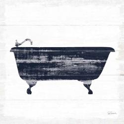 Shiplap Bath I Navy | Obraz na stenu