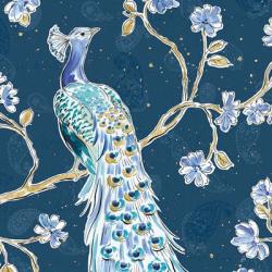 Peacock Allegory III Blue v2 | Obraz na stenu
