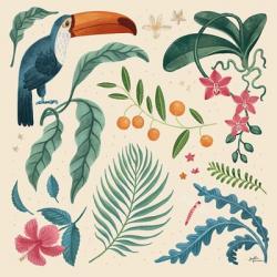 Jungle Love III Cream | Obraz na stenu
