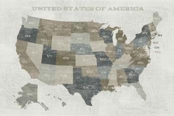 Slate US Map | Obraz na stenu