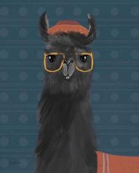 Delightful Alpacas IV Blue | Obraz na stenu
