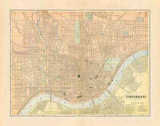 Map of Cincinnati | Obraz na stenu