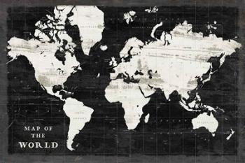 World Map Black | Obraz na stenu