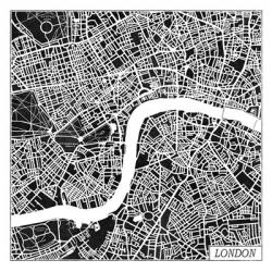 London Map Black | Obraz na stenu