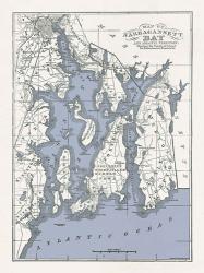 Narragansett Bay Map II | Obraz na stenu