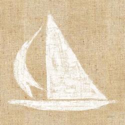 Driftwood Coast II White Burlap | Obraz na stenu