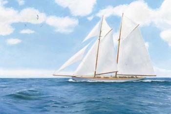 Majestic Sailboat White Sails | Obraz na stenu