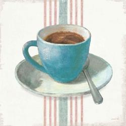 Wake Me Up Coffee IV Blue with Stripes No Cookie | Obraz na stenu