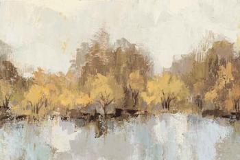 Autumn River Reflection Gold | Obraz na stenu