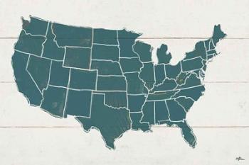 Peace and Lodge USA Map | Obraz na stenu