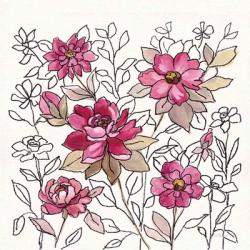 Magenta Flower Lace I | Obraz na stenu