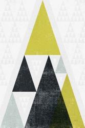 Mod Triangles III Yellow Black | Obraz na stenu