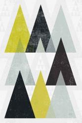 Mod Triangles IV Yellow Black | Obraz na stenu