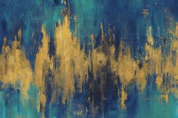 Blue and Gold Abstract Crop | Obraz na stenu