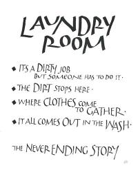 Laundry Room Sayings White | Obraz na stenu