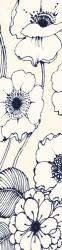 Navy Pen and Ink Flowers II Crop | Obraz na stenu