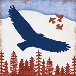 Patriotic Woodland Eagle | Obraz na stenu