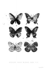 Six Inky Butterflies | Obraz na stenu
