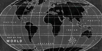 Chalkboard Map of the World | Obraz na stenu