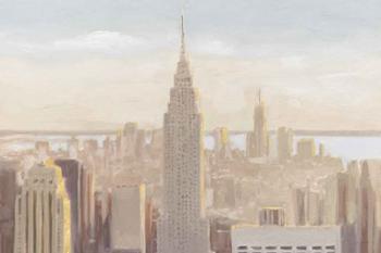 Manhattan Dawn Gold and Neutral | Obraz na stenu