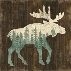 Simple Living Moose Silhouette | Obraz na stenu