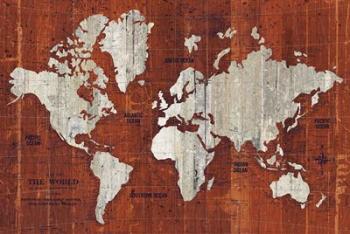 Old World Map Rust | Obraz na stenu