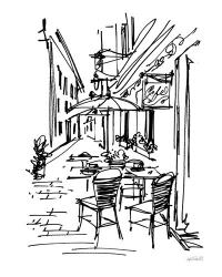 Cafe Sketch II | Obraz na stenu