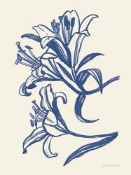 Ink Lilies II Blue | Obraz na stenu