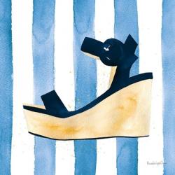 Beach Glam VII v2 Navy on Stripes | Obraz na stenu