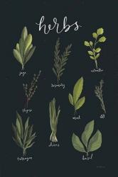 Light Green Herbs I Black | Obraz na stenu