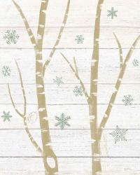 Snowy Birches IV Sage | Obraz na stenu