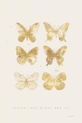 Six Gold Butterflies | Obraz na stenu