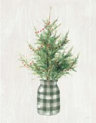 White and Bright Christmas Tree II Plaid | Obraz na stenu