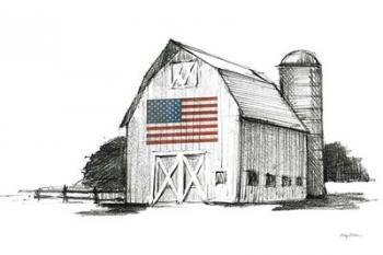 Patriotic Barn | Obraz na stenu